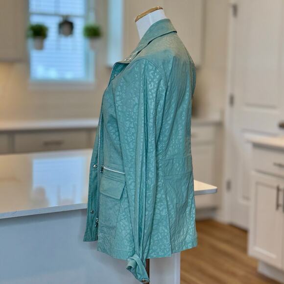 Anatomie | Kenya Embossed Jacket in Cheetah Sage - Picture 4 of 11